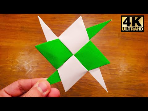How To Make an Easy Paper Ninja Star (Shuriken) - Origami