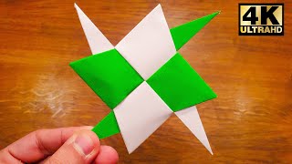 How To Make an Easy Paper Ninja Star (Shuriken) - Origami