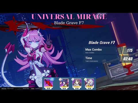 WE SPINNING!! Molotov Cherry Universal Mirage Blade Grave F7 [Honkai Impact 3rd]