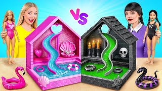 Download lagu We Build Amazing Doll Swimming Pool | Wednesday vs Barbie by Multi DO Girls mp3
