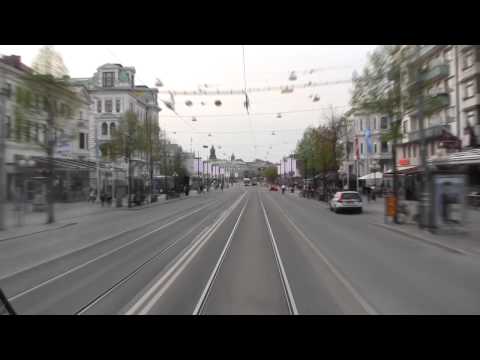 Spårvagn Linje 3 ( Tram line 3 in Gothenburg), hela turen på 10 minuter
