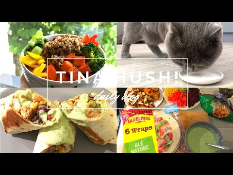 SILENT VLOG | How to make Buddha bowl? 🥗, Burrito 🌯, Mars 🐈, Herbs 🌿