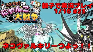 【ネコヴァルキリーにボコボコ】ふたりでにゃんこ大戦争を親子でやってみた【Part23】【宇宙編】battlecats