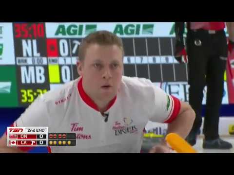 Draw 1 - 2020 Tim Hortons Brier - Koe (CAN) vs. Epping (ON)