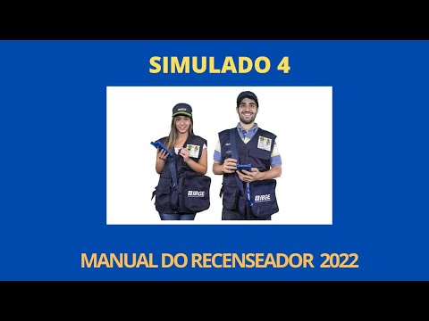 4 - SIMULADO MANUAL DO RECENSEADOR   IBGE 2022 ( PARTE 4 )