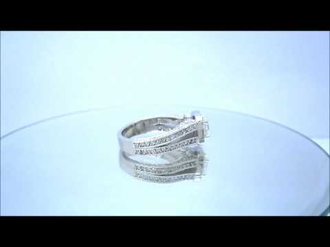 ASSCHER & ROUND CUT DIAMOND ENGAGEMENT RING 2.11CT 14K - KNR INC - 769.1