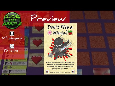 Cloak and Meeple: Don't Flip a Ninja (N20 Games) | Preview