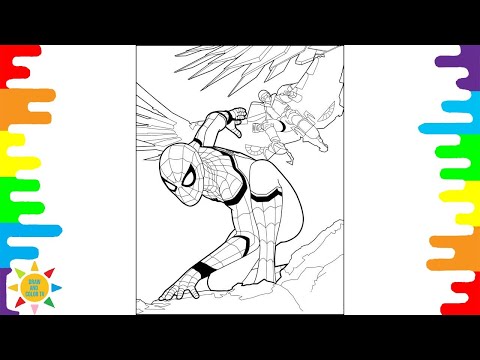 EPIC SPIDERMAN Coloring Pages, AVENGERS Coloring Pages,  Draw and Color TV