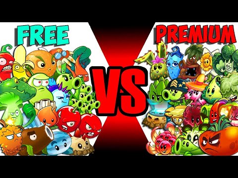 Team FREE vs PREMIUM Plants - Who Will Win? - PVZ 2 Team Plant vs Team Plant