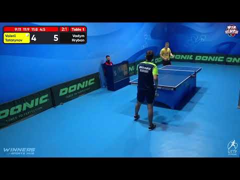 21:00 Valerii Tatarynov 3-1 Vadym Hryban West 5 WIN CUP 28.10.2022 | TABLE TENNIS WINCUP