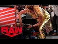 Becky Lynch Takes Out Bianca Belair After Her Match Against Doudrop Raw March 14 2022