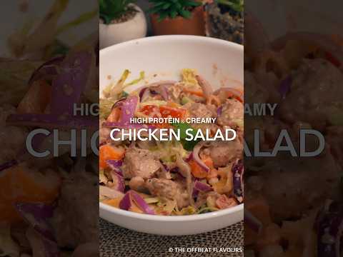 Replace your boring salad with this High protein & Creamy Chicken Salad | Healthy #easyrecipe