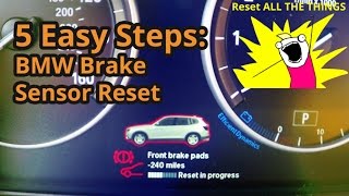How to Reset BMW Brake Wear Sensor F10 F15 F25 F30 F32 F36