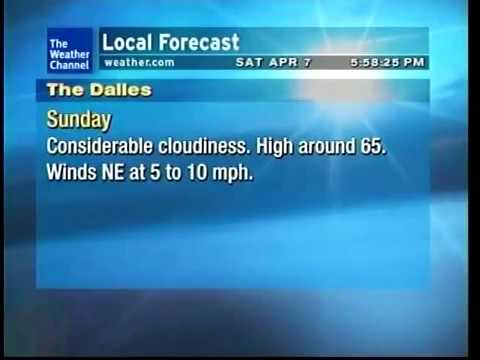 TWC WeatherSTAR XL- The Dalles, OR- Apr. 7, 2012- 5:57PM PDT