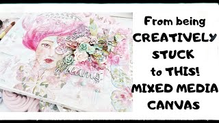 How to get CREATIVE after a LONG break? Mixed Media -Endless Summer Dream - Tutorial by Sharon Ziv