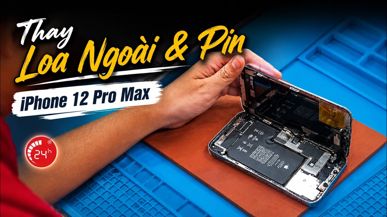 Video Thay loa ngoài iPhone 12 Pro Max chính hãng REXON