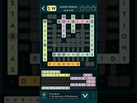 Super Words Crosswords Puzzle Video