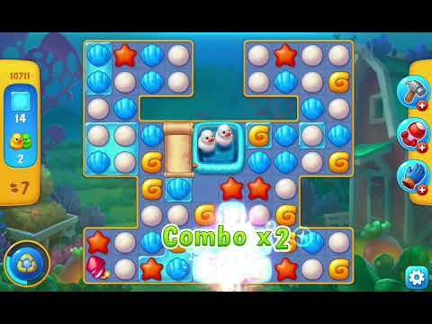 Fishdom Easy Level 10711 (with ingame lightning booster) @choraelmin