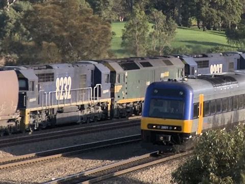 "82 class" & "G class" locomotives with coal hopper train