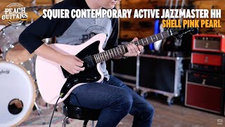 Video thumbnail for No Talking...Just Tones | Squier Contemporary Active Jazzmaster HH - Shell Pink Pearl by Peach Guitars