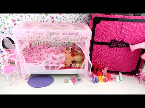 Barbie & Ken Morning Routine Pink Bedroom Bathroom Barbie Ken mañana rutina Barbie Rosa dormitorio