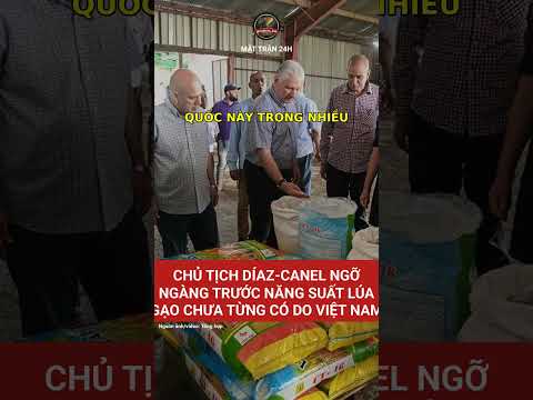 Chủ tịch Díaz-Canel ngỡ ngàng trước năng suất lúa gạo chưa từng có do Việt Nam giúp đỡ