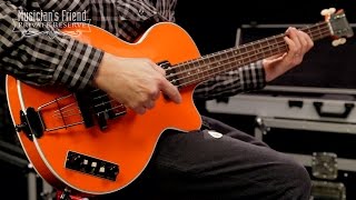 Video thumbnail for Hofner Gold Label Limited Edition Club Bass, Orange by Musician's Friend