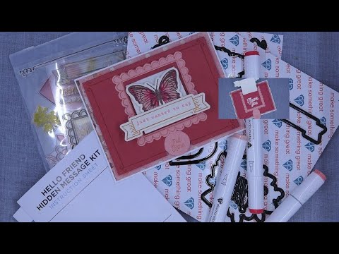 Diamond Press Happy Mail Hidden Messages, Autoship #1: "Hello Friend" Review Tutorial! So Pretty!