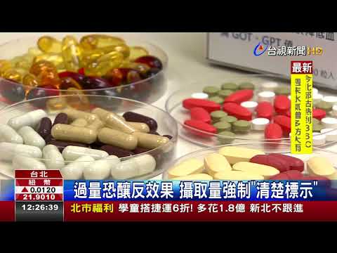 保健食品標示建議食用量 新制明年上路