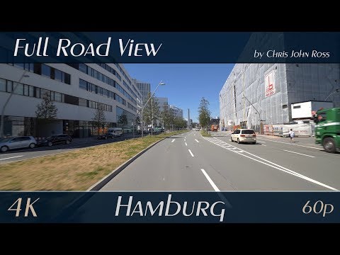 Hamburg, Germany: HafenCity, Umf. Versmannstraße, Baakenhafen, Überseeallee - 4K (UHD/2160p/60p)
