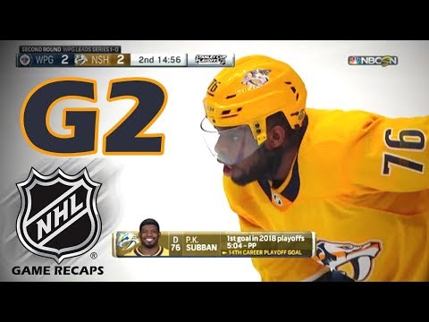 Winnipeg Jets vs Nashville Predators. 2018 NHL Playoffs. Round 2. Game 2. 04.29.2018. (HD)