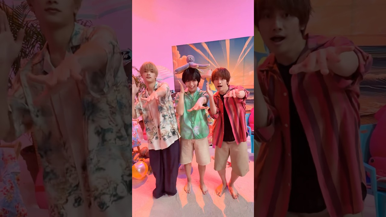 指人形から変身?! 💭🐙 #ギラギラサマー MV公開中🪩🍧 #なにわ男子 #高橋恭平 #大西流星 #藤原丈一郎