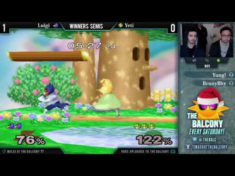 Melee @ the Balcony 77 - Winners Semis ft. Luigi (Falco) VS Yeti (Peach)