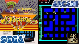 Digger Arcade ( Sega 1980 ) 4k Gameplay
