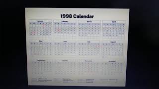 Calendar 1998 🗓🗓🗓🗓