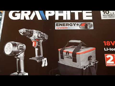 Akumuliatorinių įrankių komplektas 18V GRAPHITE 58G016 video