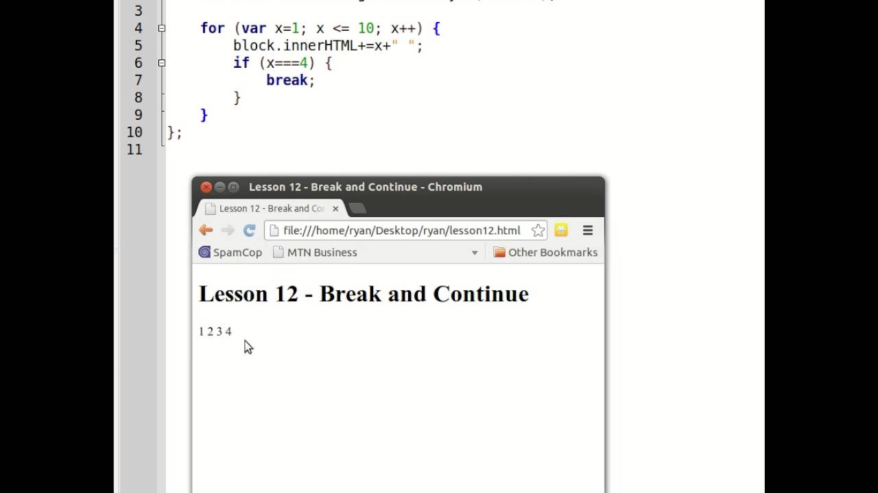 lesson 12   Break and continue | JavaScript Course