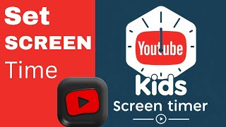 How can I set screen time limits in the YouTube Kids app