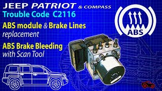 Jeep Patriot TDC C2116, ABS module & Brake Lines replacement, Scan tool ABS Brake Bleeding