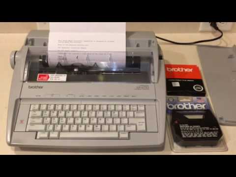 Brother gx6750 electronic typewriter self demo video