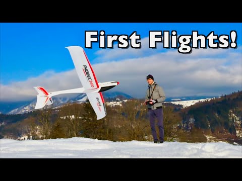 Volantex Phoenix 2400 RC E Glider - First 3 Flights 🇸🇮