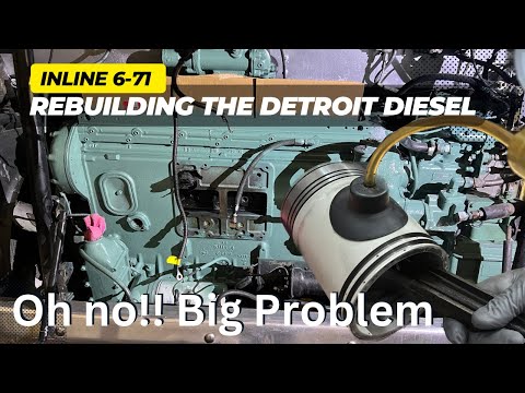 Rebuilding the detroit diesel 6-71 that was over heated.