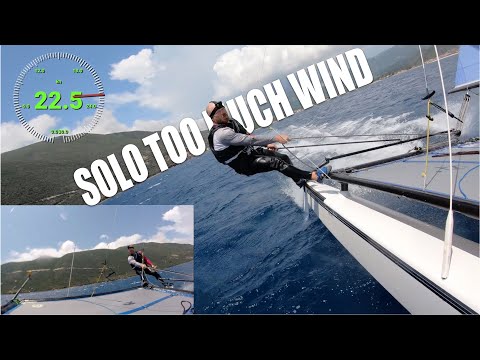 Trying not to pitchpole! Hobie 16 solo lesson