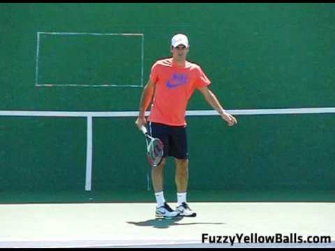 Roger Federer Backhands from the Front in Slow Motion
