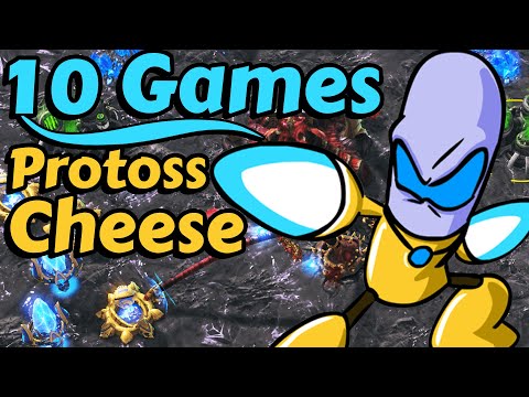 10 Protoss Cheese Games [Starcraft 2]
