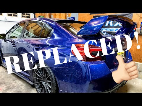 OLM Rüf Carbon Fiber Spoiler Install on my STI