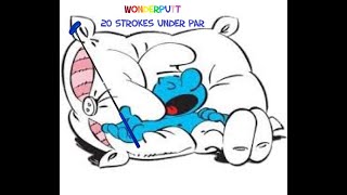Wonderputt all 18 holes with a score of -20 strokes