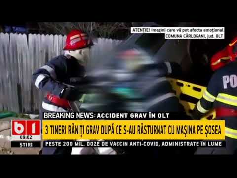 OLT - 3 TINERI S-AU RASTURNAT CU MASINA PE SOSEA_Stiri b1_21 februarie 2021