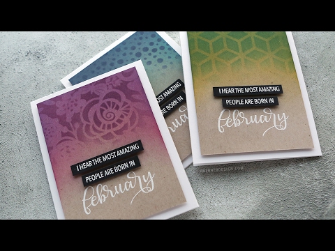 Ink Blended Stenciling with Distress Inks