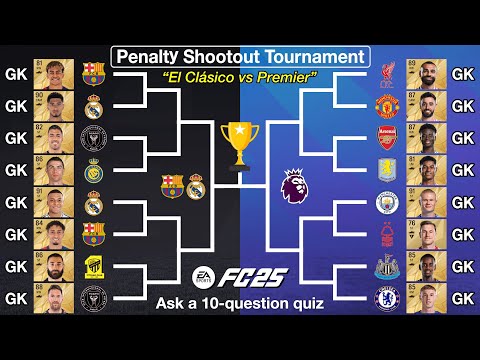 El Clásico and Premier League players become Goalkeepers! Penalty Shootout Tournament!【FC 25】